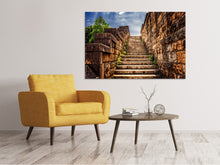 Laden Sie das Bild in den Galerie-Viewer, Leinwandbild Steintreppe
