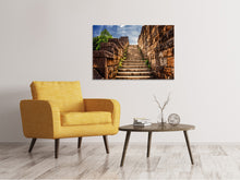 Laden Sie das Bild in den Galerie-Viewer, Leinwandbild Steintreppe