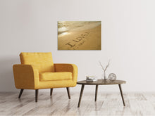Laden Sie das Bild in den Galerie-Viewer, Leinwandbild Zeichen im Sand