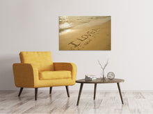 Laden Sie das Bild in den Galerie-Viewer, Leinwandbild Zeichen im Sand