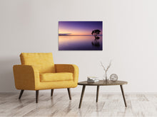 Laden Sie das Bild in den Galerie-Viewer, Leinwandbild Sonnenuntergang am Baum im Wasser