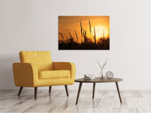 Laden Sie das Bild in den Galerie-Viewer, Leinwandbild Sonnenaufgang auf dem Feld