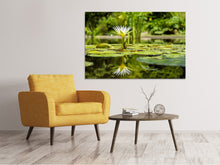 Laden Sie das Bild in den Galerie-Viewer, Leinwandbild Seerose in der Natur