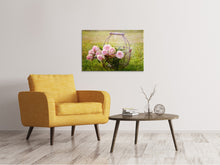 Laden Sie das Bild in den Galerie-Viewer, Leinwandbild Ein Korb voller Rosen