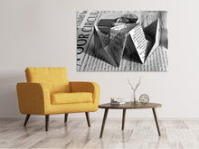 Laden Sie das Bild in den Galerie-Viewer, Leinwandbild Origami Zeitung