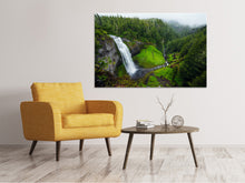 Laden Sie das Bild in den Galerie-Viewer, Leinwandbild Ausblick Wasserfall