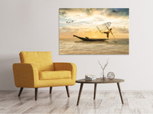 Laden Sie das Bild in den Galerie-Viewer, Leinwandbild Kunstvoller Fischer
