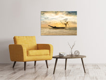 Laden Sie das Bild in den Galerie-Viewer, Leinwandbild Kunstvoller Fischer