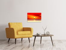 Laden Sie das Bild in den Galerie-Viewer, Leinwandbild Ein Fischer im Sonnenuntergang