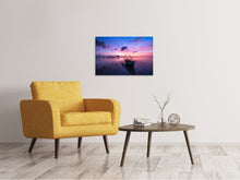 Laden Sie das Bild in den Galerie-Viewer, Leinwandbild Beeindruckender Sonnenuntergang am Meer