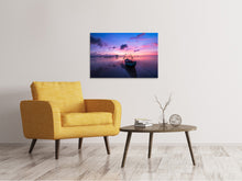 Laden Sie das Bild in den Galerie-Viewer, Leinwandbild Beeindruckender Sonnenuntergang am Meer