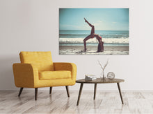 Laden Sie das Bild in den Galerie-Viewer, Leinwandbild Strand Gymnastik
