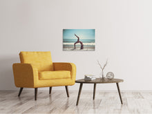 Laden Sie das Bild in den Galerie-Viewer, Leinwandbild Strand Gymnastik