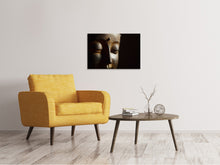 Laden Sie das Bild in den Galerie-Viewer, Leinwandbild Close up Buddha Kopf