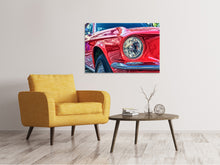 Laden Sie das Bild in den Galerie-Viewer, Leinwandbild Roter Oldtimer