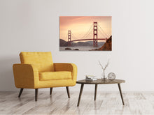 Laden Sie das Bild in den Galerie-Viewer, Leinwandbild Golden Gate Brücke im Abendlicht