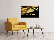 Laden Sie das Bild in den Galerie-Viewer, Leinwandbild Brücke im Abendlicht
