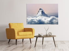 Laden Sie das Bild in den Galerie-Viewer, Leinwandbild Matterhorn in Wolken