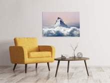 Laden Sie das Bild in den Galerie-Viewer, Leinwandbild Matterhorn in Wolken