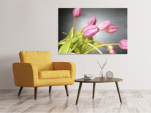 Laden Sie das Bild in den Galerie-Viewer, Leinwandbild Der Tulpenstrauss in rosa