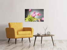 Laden Sie das Bild in den Galerie-Viewer, Leinwandbild Der Tulpenstrauss in rosa