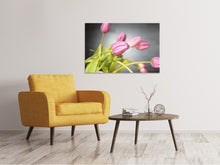 Laden Sie das Bild in den Galerie-Viewer, Leinwandbild Der Tulpenstrauss in rosa
