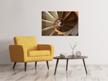 Laden Sie das Bild in den Galerie-Viewer, Leinwandbild Imposantes Treppenhaus