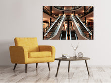 Laden Sie das Bild in den Galerie-Viewer, Leinwandbild Rolltreppe im Einkaufszentrum