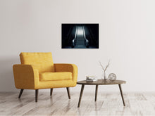 Laden Sie das Bild in den Galerie-Viewer, Leinwandbild Rolltreppe in der Dunkelheit