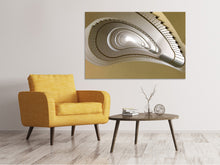 Laden Sie das Bild in den Galerie-Viewer, Leinwandbild Eigenwilliges Treppenhaus