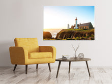 Laden Sie das Bild in den Galerie-Viewer, Leinwandbild Der Leuchtturm bei Sonnenaufgang
