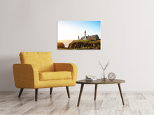 Laden Sie das Bild in den Galerie-Viewer, Leinwandbild Der Leuchtturm bei Sonnenaufgang