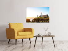 Laden Sie das Bild in den Galerie-Viewer, Leinwandbild Der Leuchtturm bei Sonnenaufgang