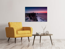 Laden Sie das Bild in den Galerie-Viewer, Leinwandbild Der Leuchtturm in der Abenddämmerung