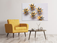 Laden Sie das Bild in den Galerie-Viewer, Leinwandbild Origami Sterne
