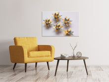 Laden Sie das Bild in den Galerie-Viewer, Leinwandbild Origami Sterne