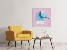 Laden Sie das Bild in den Galerie-Viewer, Leinwandbild Origami Vogel