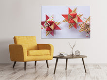 Laden Sie das Bild in den Galerie-Viewer, Leinwandbild Sterne Origami