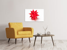 Laden Sie das Bild in den Galerie-Viewer, Leinwandbild Roter Weihnachtsstern