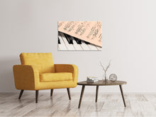 Laden Sie das Bild in den Galerie-Viewer, Leinwandbild Klavier Noten