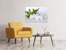 Laden Sie das Bild in den Galerie-Viewer, Leinwandbild Orchidee und Bambus