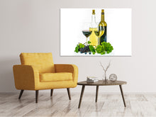 Laden Sie das Bild in den Galerie-Viewer, Leinwandbild Weisswein und Rotwein
