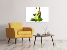 Laden Sie das Bild in den Galerie-Viewer, Leinwandbild Weisswein und Rotwein