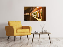 Laden Sie das Bild in den Galerie-Viewer, Leinwandbild In der Weinbar