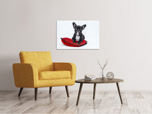 Laden Sie das Bild in den Galerie-Viewer, Leinwandbild Bulldogge zum Verlieben