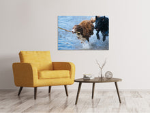Laden Sie das Bild in den Galerie-Viewer, Leinwandbild Spielende Hunde