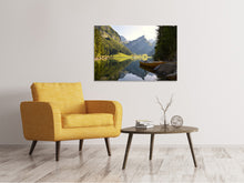 Laden Sie das Bild in den Galerie-Viewer, Leinwandbild Stilles Gewässer in den Bergen