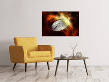 Laden Sie das Bild in den Galerie-Viewer, Leinwandbild Ufo im All