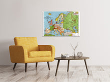 Laden Sie das Bild in den Galerie-Viewer, Leinwandbild Karte Europa