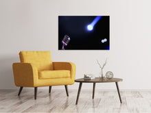 Laden Sie das Bild in den Galerie-Viewer, Leinwandbild Mikrofon in Licht